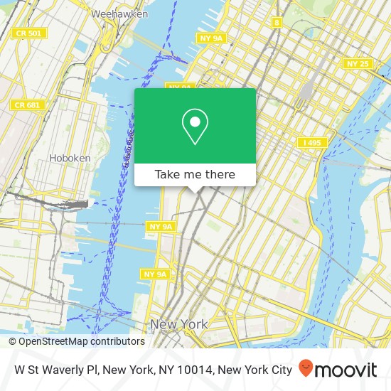 Mapa de W St Waverly Pl, New York, NY 10014