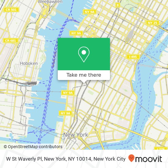 Mapa de W St Waverly Pl, New York, NY 10014