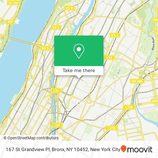 167 St Grandview Pl, Bronx, NY 10452 map