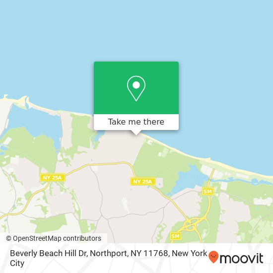 Mapa de Beverly Beach Hill Dr, Northport, NY 11768