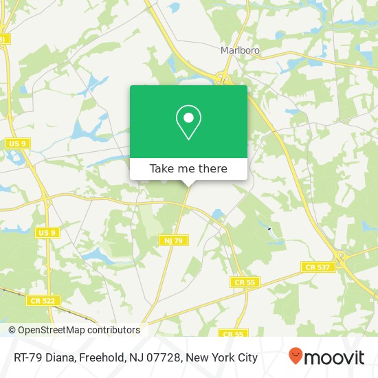 Mapa de RT-79 Diana, Freehold, NJ 07728