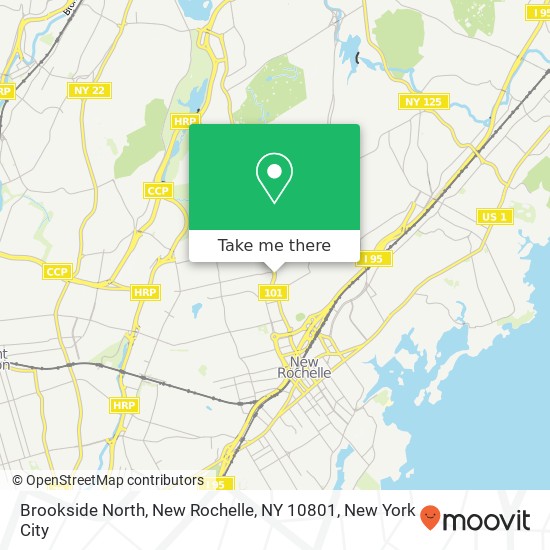 Mapa de Brookside North, New Rochelle, NY 10801