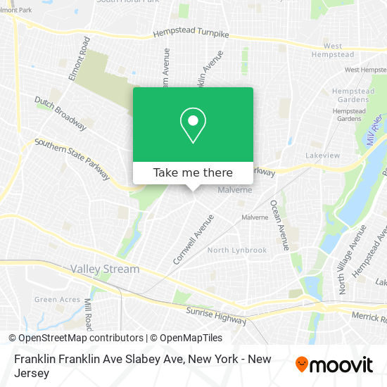 Mapa de Franklin Franklin Ave Slabey Ave