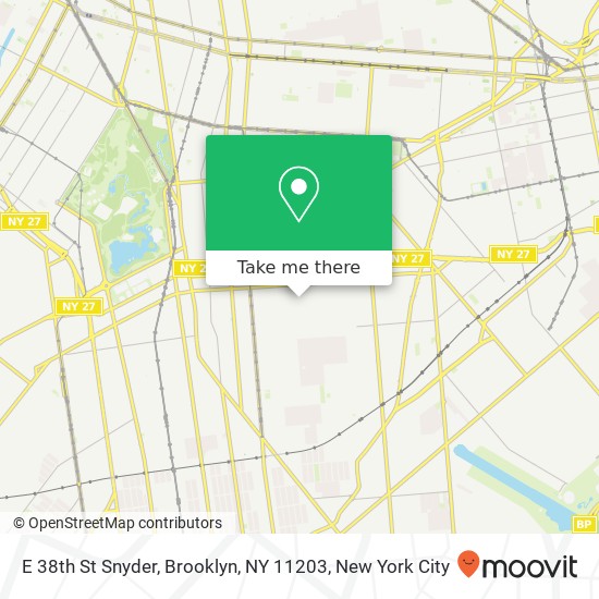 Mapa de E 38th St Snyder, Brooklyn, NY 11203