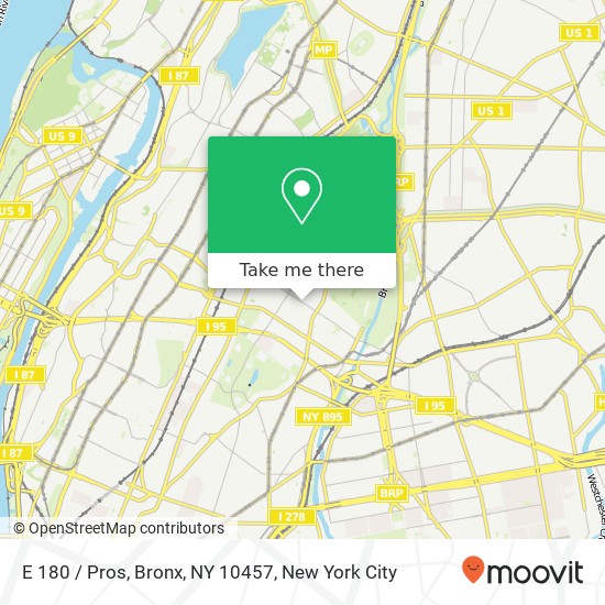 Mapa de E 180 / Pros, Bronx, NY 10457