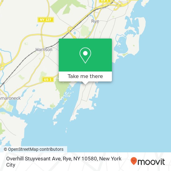 Mapa de Overhill Stuyvesant Ave, Rye, NY 10580