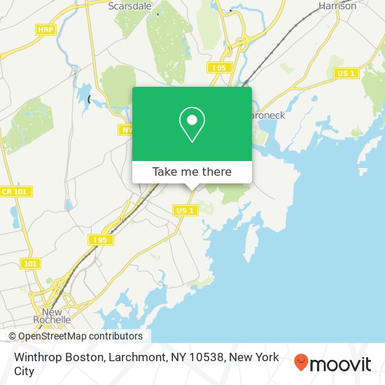 Mapa de Winthrop Boston, Larchmont, NY 10538