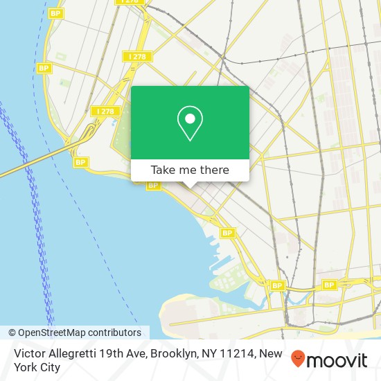 Mapa de Victor Allegretti 19th Ave, Brooklyn, NY 11214