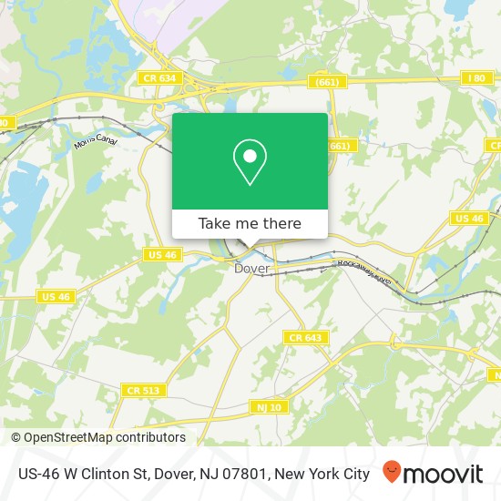 Mapa de US-46 W Clinton St, Dover, NJ 07801
