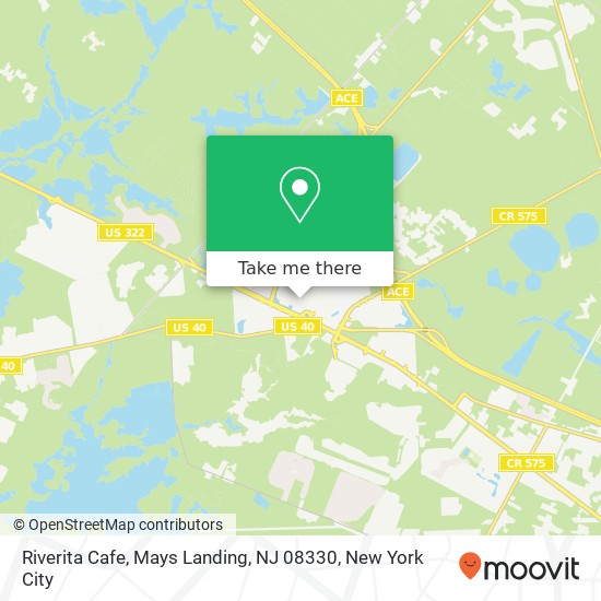 Riverita Cafe, Mays Landing, NJ 08330 map