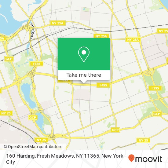 Mapa de 160 Harding, Fresh Meadows, NY 11365
