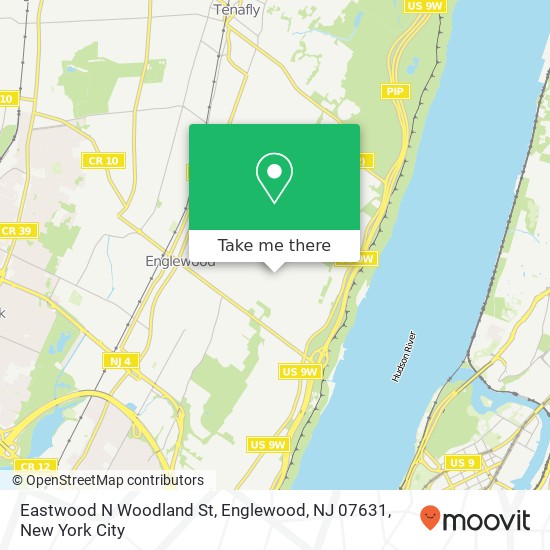 Mapa de Eastwood N Woodland St, Englewood, NJ 07631