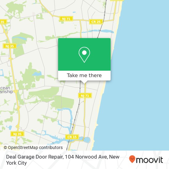 Mapa de Deal Garage Door Repair, 104 Norwood Ave