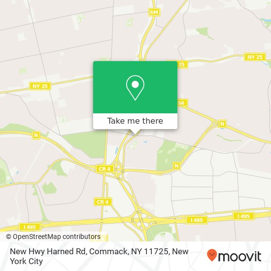 New Hwy Harned Rd, Commack, NY 11725 map