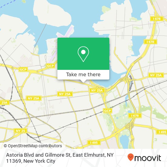 Astoria Blvd and Gillmore St, East Elmhurst, NY 11369 map