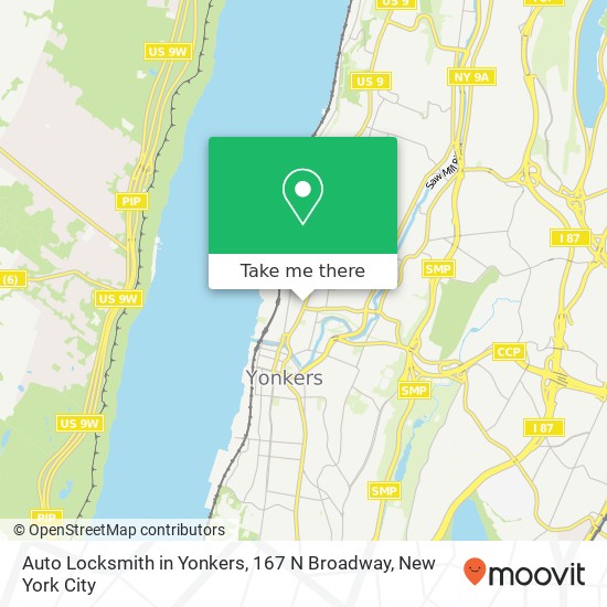 Mapa de Auto Locksmith in Yonkers, 167 N Broadway