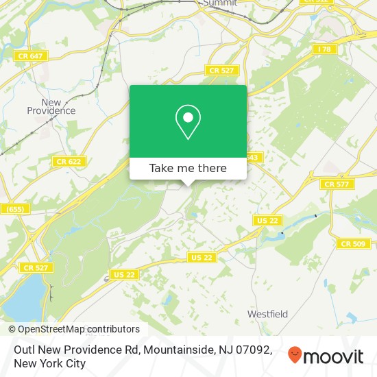 Outl New Providence Rd, Mountainside, NJ 07092 map