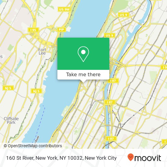 160 St River, New York, NY 10032 map