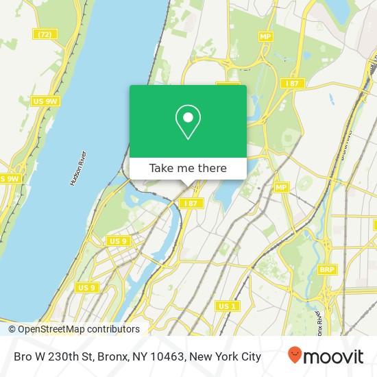 Bro W 230th St, Bronx, NY 10463 map