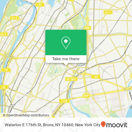 Mapa de Waterloo E 176th St, Bronx, NY 10460