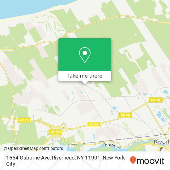 1654 Osborne Ave, Riverhead, NY 11901 map