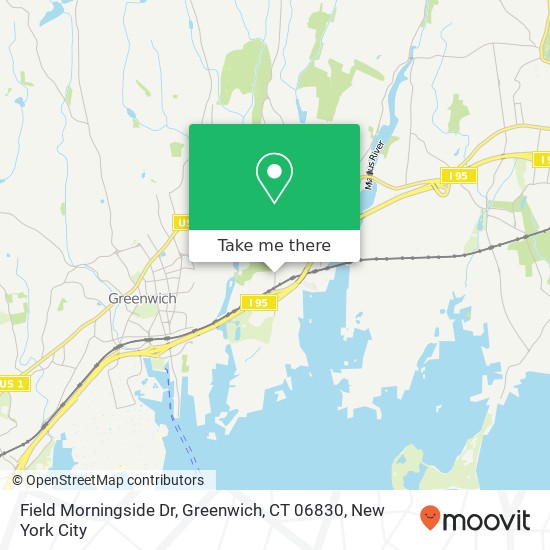 Mapa de Field Morningside Dr, Greenwich, CT 06830