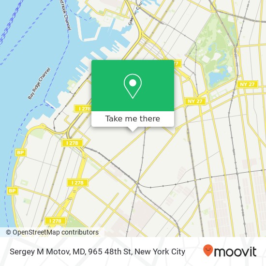 Sergey M Motov, MD, 965 48th St map