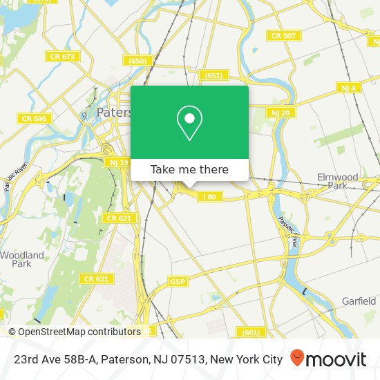 Mapa de 23rd Ave 58B-A, Paterson, NJ 07513