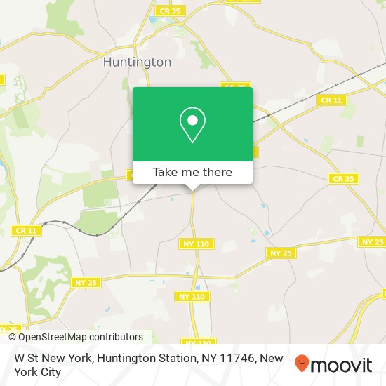 Mapa de W St New York, Huntington Station, NY 11746