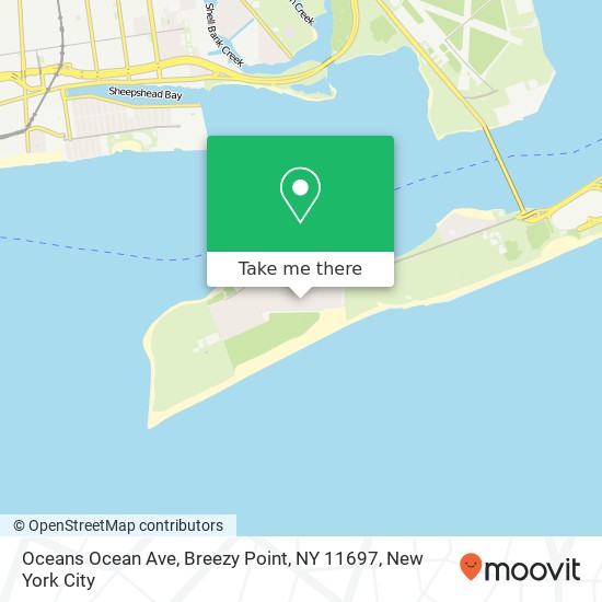 Mapa de Oceans Ocean Ave, Breezy Point, NY 11697