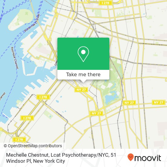 Mechelle Chestnut, Lcat Psychotherapy / NYC, 51 Windsor Pl map