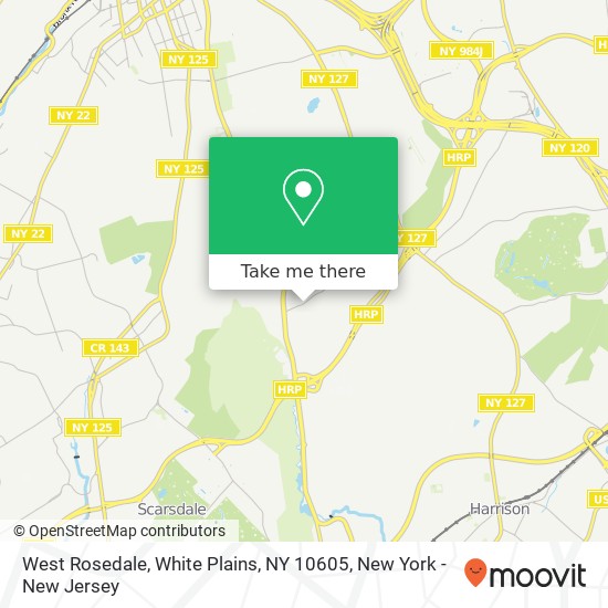Mapa de West Rosedale, White Plains, NY 10605