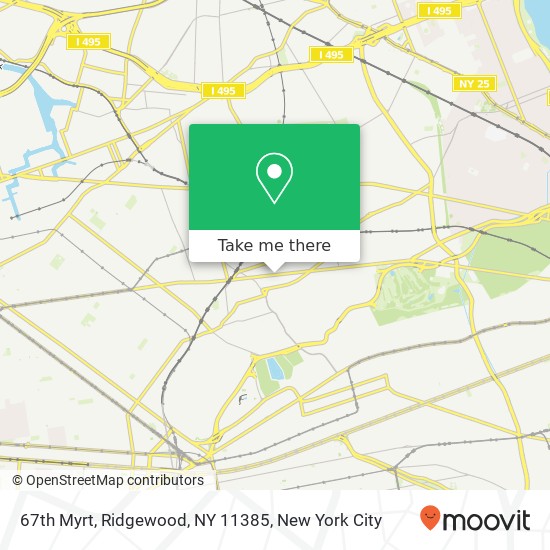 Mapa de 67th Myrt, Ridgewood, NY 11385
