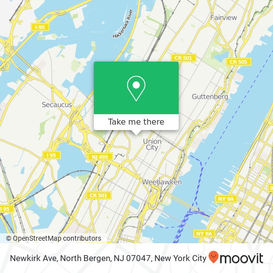 Newkirk Ave, North Bergen, NJ 07047 map