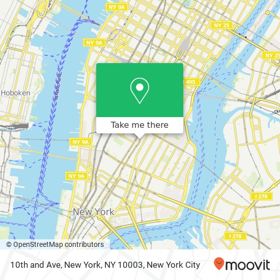 10th and Ave, New York, NY 10003 map