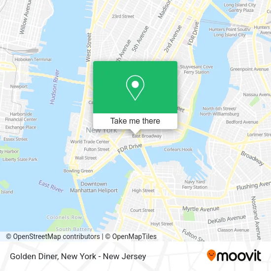 Golden Diner map