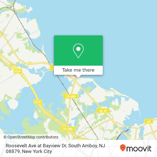 Roosevelt Ave at Bayview Dr, South Amboy, NJ 08879 map