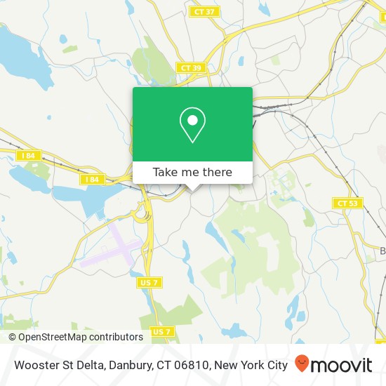 Mapa de Wooster St Delta, Danbury, CT 06810
