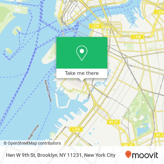Hen W 9th St, Brooklyn, NY 11231 map