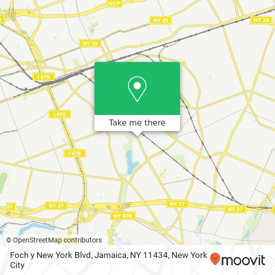 Mapa de Foch y New York Blvd, Jamaica, NY 11434