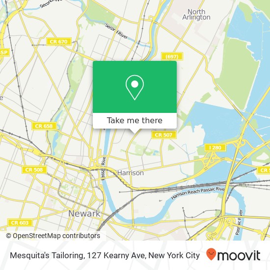 Mesquita's Tailoring, 127 Kearny Ave map