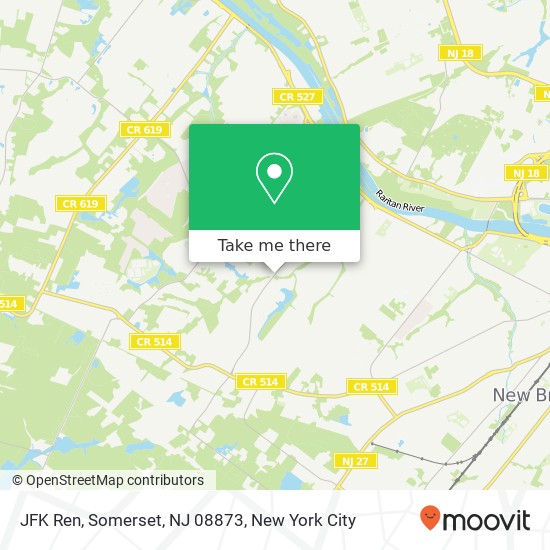 Mapa de JFK Ren, Somerset, NJ 08873