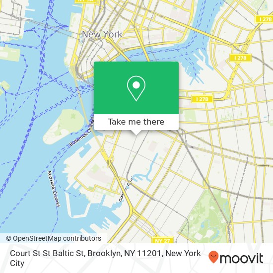 Mapa de Court St St Baltic St, Brooklyn, NY 11201