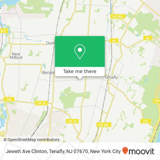 Jewett Ave Clinton, Tenafly, NJ 07670 map