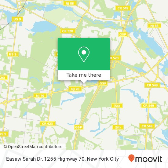 Mapa de Easaw Sarah Dr, 1255 Highway 70