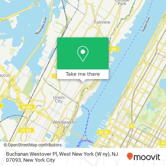 Buchanan Westover Pl, West New York (W ny), NJ 07093 map