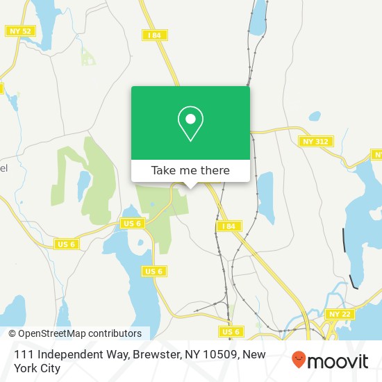 Mapa de 111 Independent Way, Brewster, NY 10509