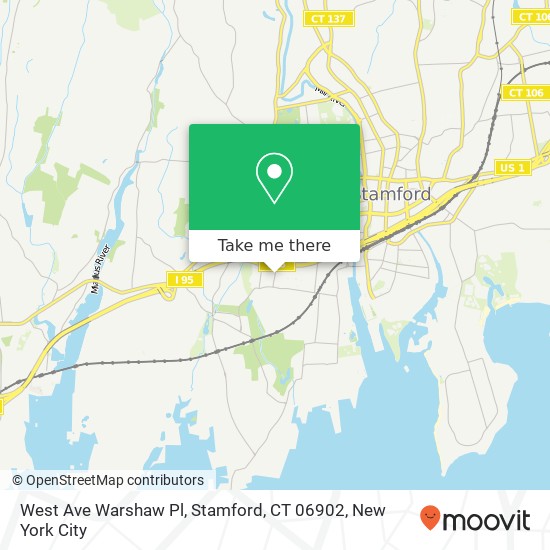 West Ave Warshaw Pl, Stamford, CT 06902 map