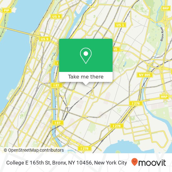 College E 165th St, Bronx, NY 10456 map