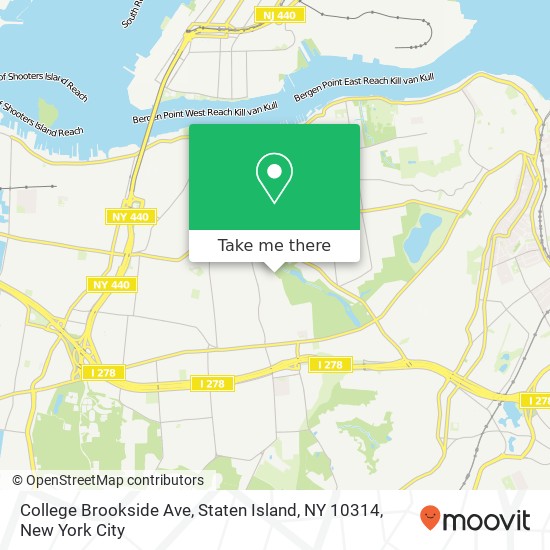College Brookside Ave, Staten Island, NY 10314 map